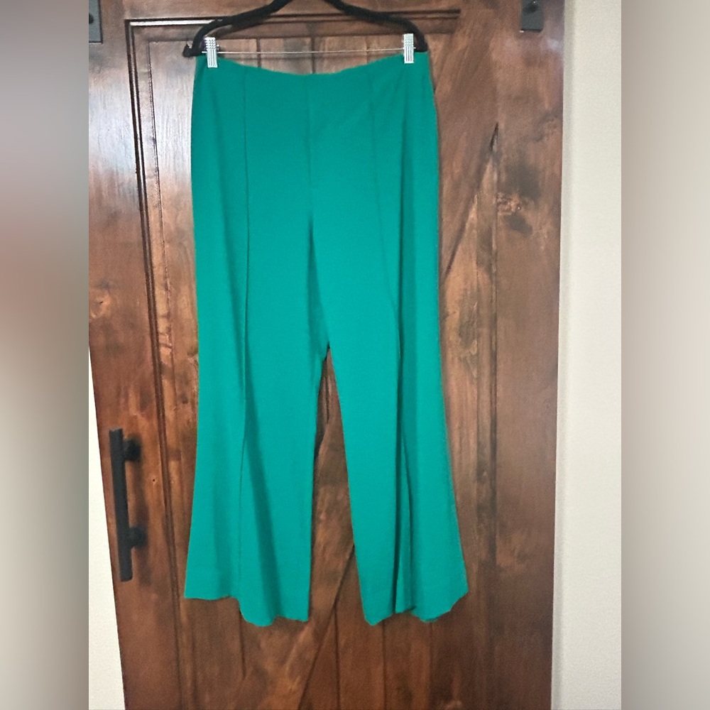 Alice + Olivia Green Wide Leg Pants. NWOT